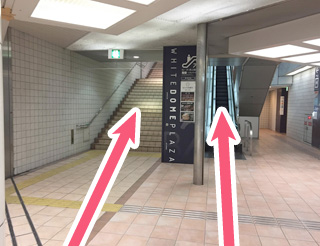 四ツ橋駅からの経路図
